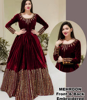 Embroidery 2 Pc Maxi Dress