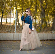 Embroidery Shirt With Skirt