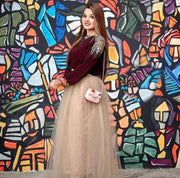 Embroidery Shirt With Skirt