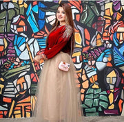 Embroidery Shirt With Skirt