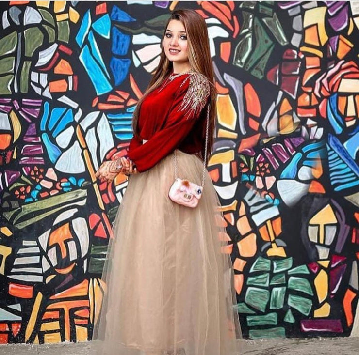 Embroidery Shirt With Skirt