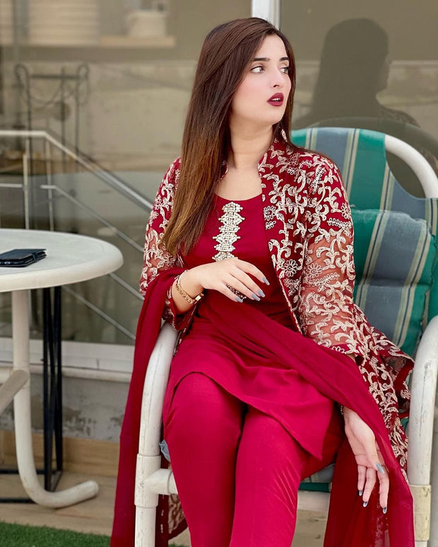 Fully Embroidery Gown Dress