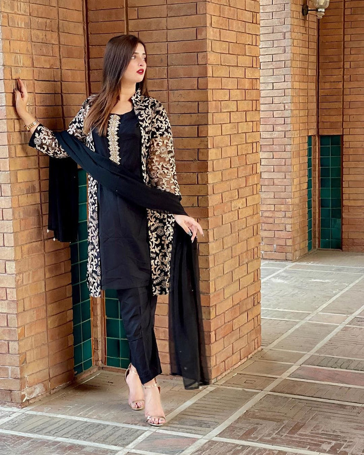 Fully Embroidery Gown Dress