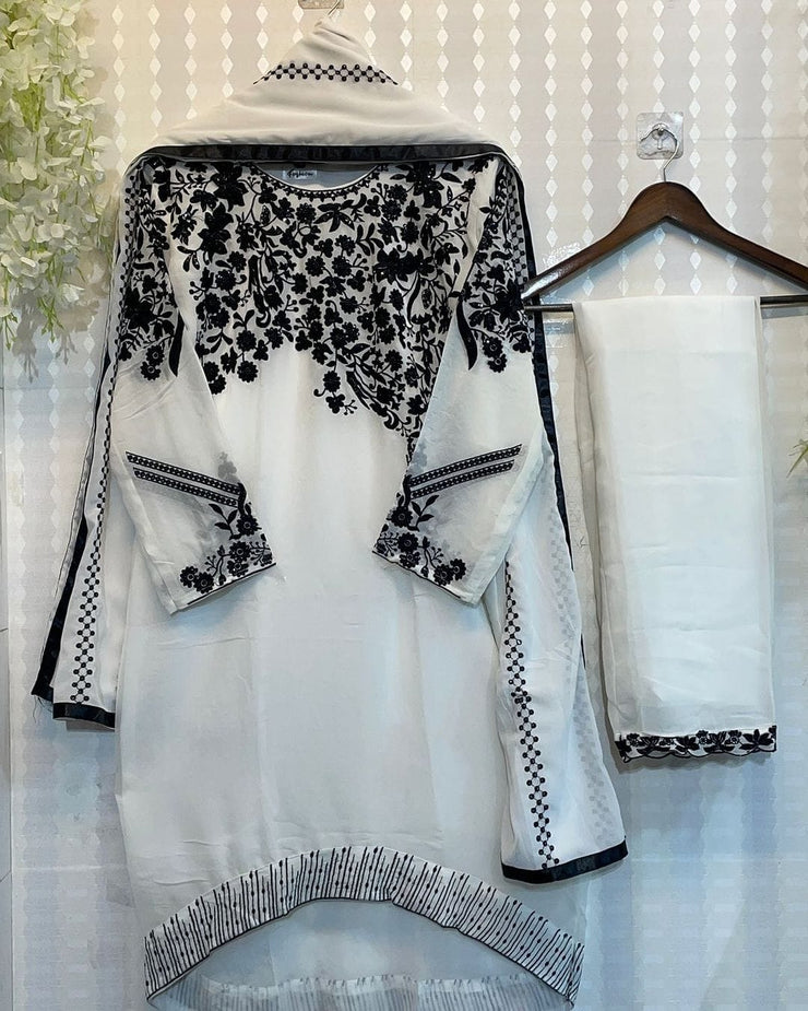 3pcs Chiffon Stitched Dress For Her