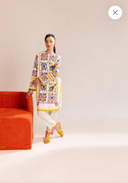 Digital Swiss Fabric 2-Piece Dress