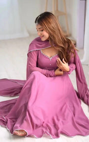 Long Flare Maxi With dupatta 3pcs