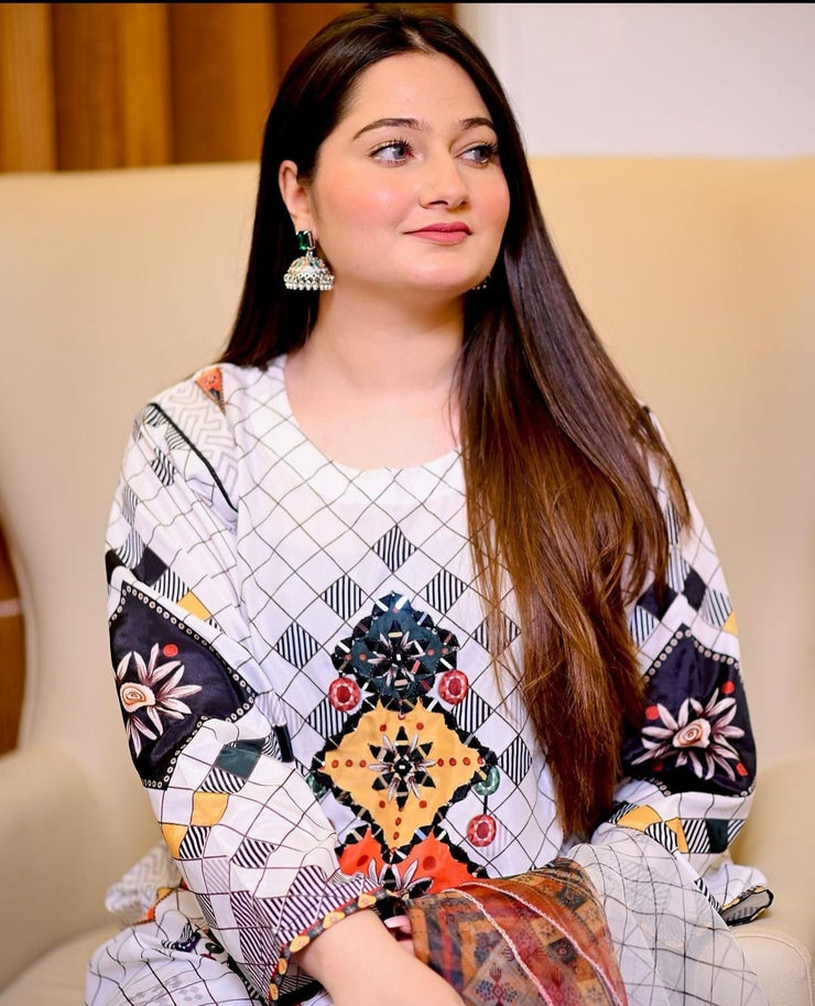 Russian Lawn Dress 3pc