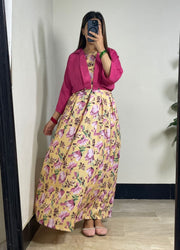 Koti Style 2 Piece Frock With Solid Koti