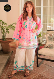 Front And Back Allover Digital Printed Swiss Lawn Cord Set 2Pcs