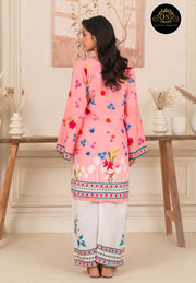 Front And Back Allover Digital Printed Swiss Lawn Cord Set 2Pcs