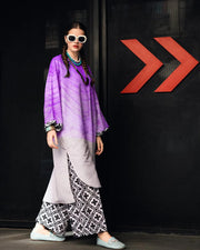 Front And Back Digital Printed Tie & Dye Shirt With Printed Flapper 2Pcs