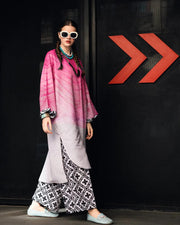 Front And Back Digital Printed Tie & Dye Shirt With Printed Flapper 2Pcs