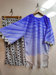 Front And Back Digital Printed Tie & Dye Shirt With Printed Flapper 2Pcs