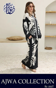 Kaaj Button Short Length  Printed Digital Shirt With Printed Flapper 2Pcs